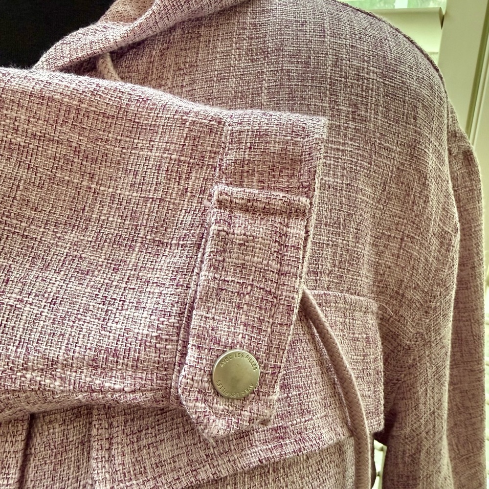 Cropped Lilac Zip-Front Jacket - image 8
